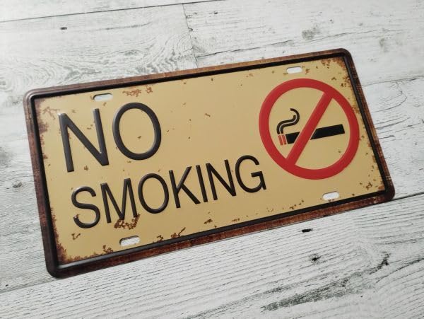 Amazon.co.jp: bk126 ブリキ看板「NO SMOKING」ノースモーキング 禁煙